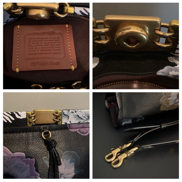 COACH Troupe Shoulder Bag With Kaffe Fassett Print with FLAWS SEE PHOTOS - Picture 8 of 13